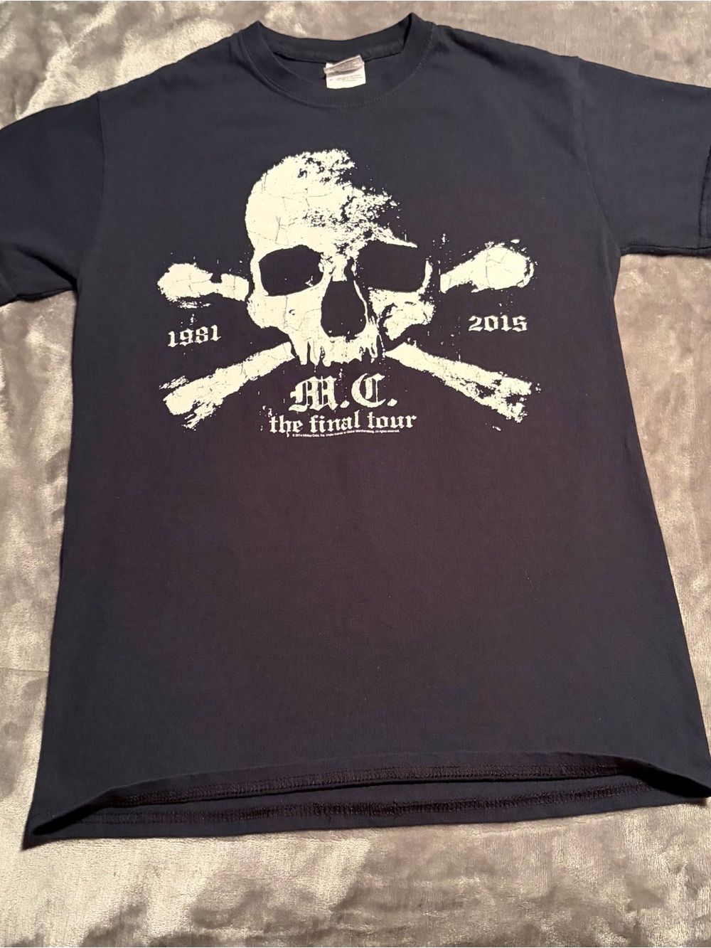 Motley Crue Concert Tee Black Graphic Skull Short Sleeve Tee